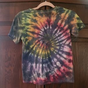 Upcycled Fgteev tie dye kids tee shirt